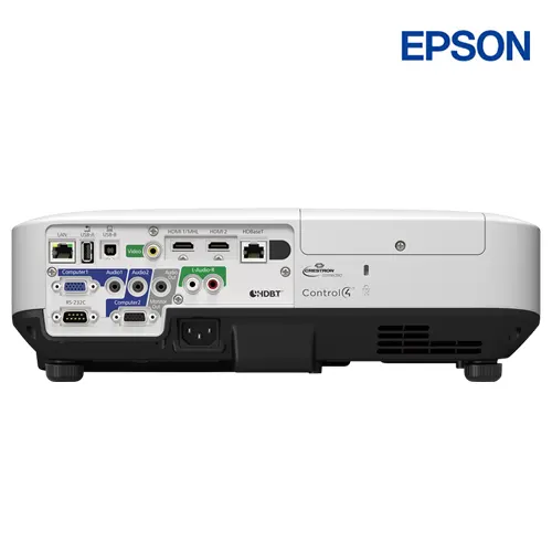 Cổng HDMI MHL ngõ LAN RJ45 và hệ thống loa 16W Epson EB-2165W Mặt sau máy chiếu Epson EB-2165W tích hợp 2 cổng HDMI hỗ trợ MHL, cổng mạng LAN RJ45 quản trị tập trung và loa công suất lớn 16W.