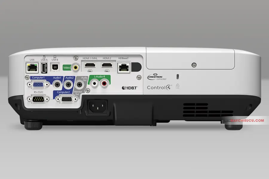 Epson EB-2165W hỗ trợ HDMI, MHL, VGA, USB Type A/B, mạng LAN có dây và không dây
