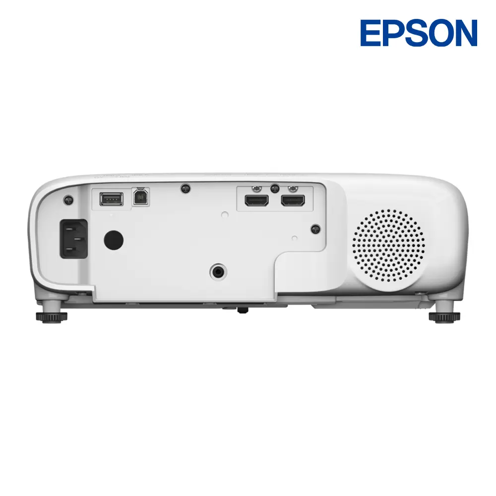 Hệ thống cổng kết nối và Wi-Fi 6 trên Epson EB-FH54 Epson EB-FH54 trang bị 2 cổng HDMI, USB, VGA và các biểu tượng kết nối không dây Miracast, AirPlay 2 tích hợp.