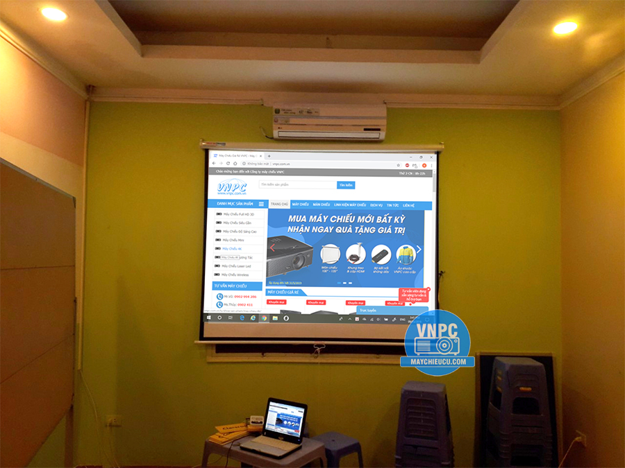 Lắp đặt máy chiếu Dell 1410x phòng họp tại Quận Đống Đa