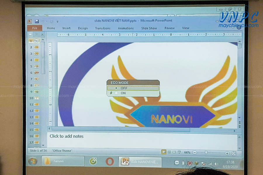Lắp đặt máy chiếu Nec NP-VE280X cũ