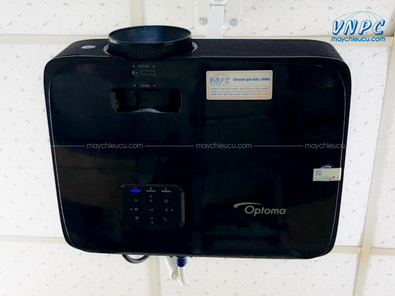 Lắp đặt Optoma PS368 cũ & Màn chiếu treo tường 100"