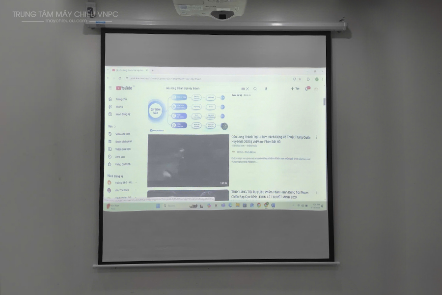 Lắp đặt Epson EB-535W và màn chiếu 100 inch