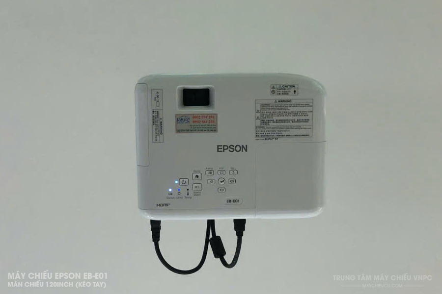 Lắp đặt Epson EB-E01 và Màn chiếu 120 inch