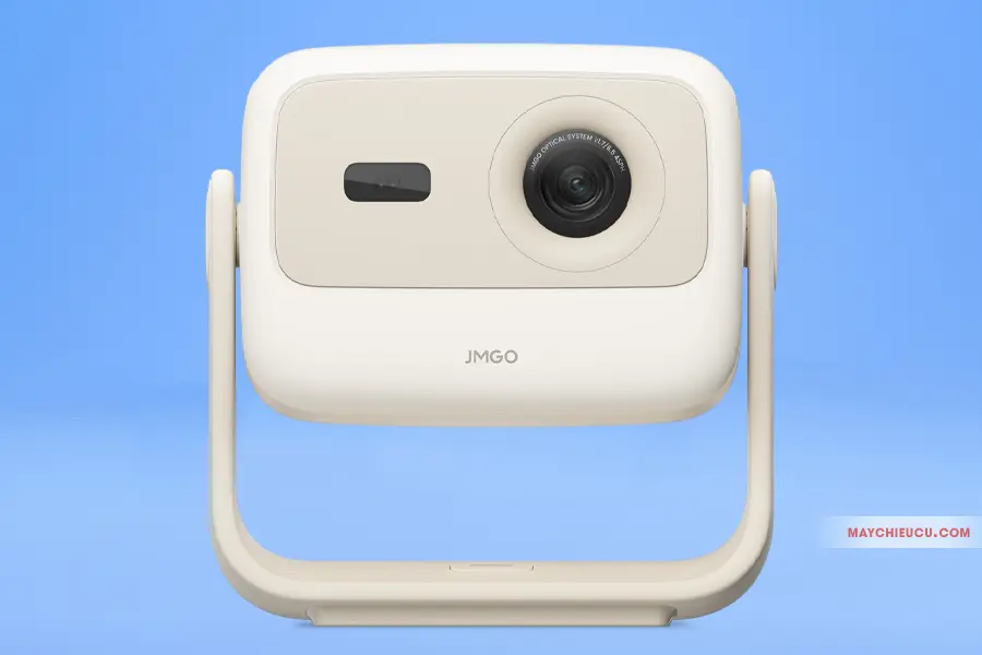 JMGO N1S Nano sở hữu thiết kế gimbal xoay 127 độ, độ phân giải Full HD, độ sáng 460 ISO Lumens và Google TV